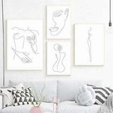 Chic Feminine Canvas Simple Wall Art Home Decor