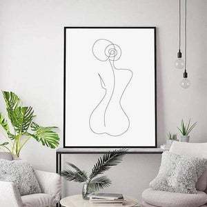 Chic Feminine Canvas Simple Wall Art Home Decor