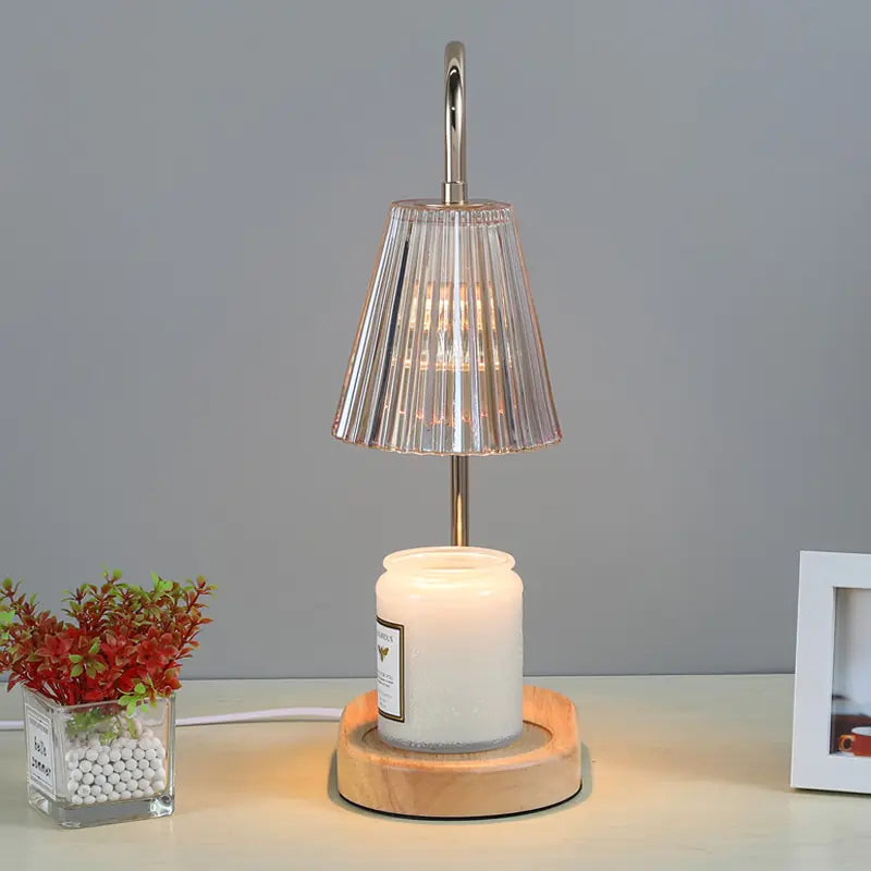 Solid Wood Candle Warmer Lamp 110V / 230V Aromatherapy Walnut